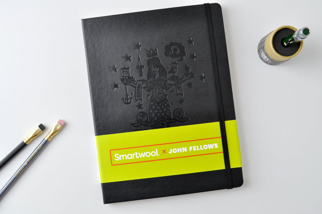 Blind Embossed Moleskine With Belly Bands