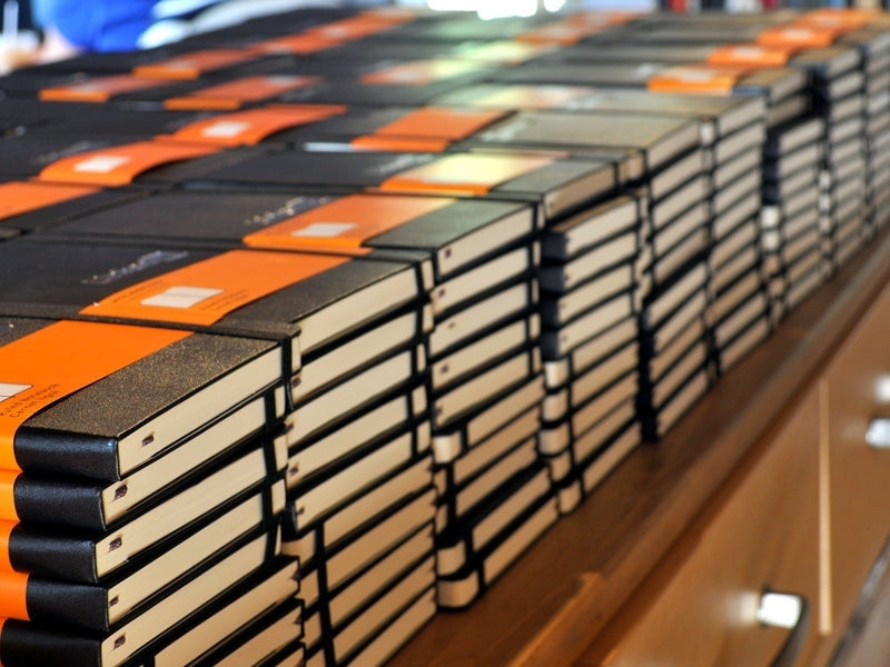 Silver Logo on Black Moleskine Notebooks