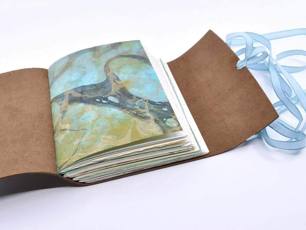 Beach Glass One of a Kind Leather Journal