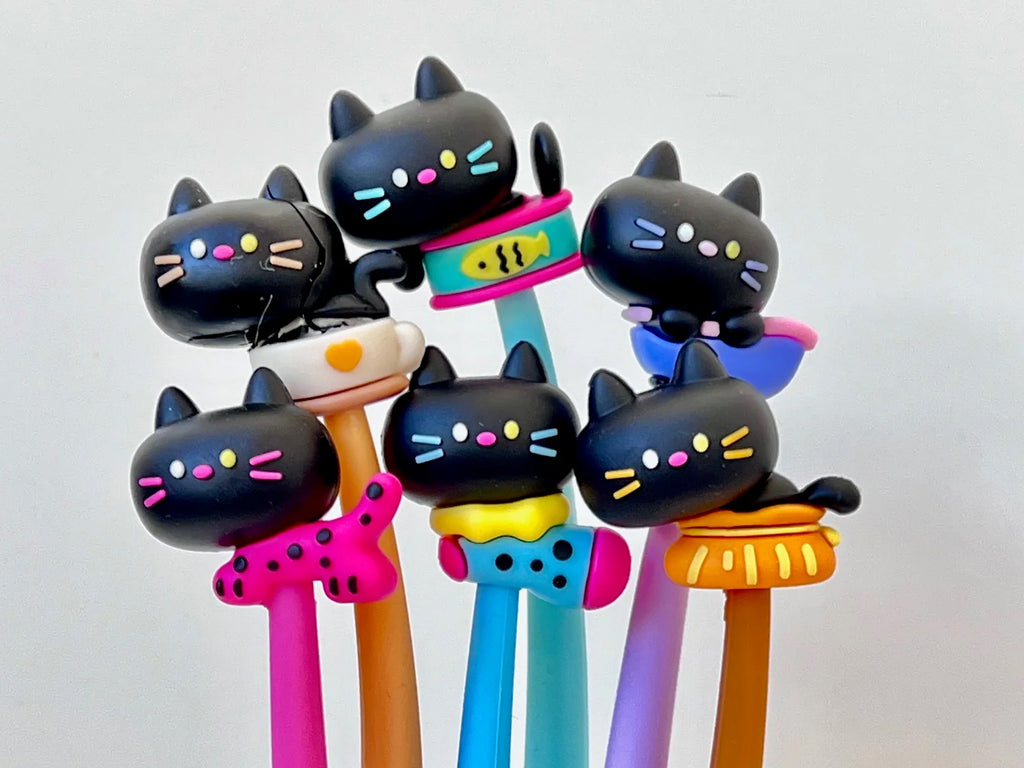 Black Cat Wiggle Gel Pen