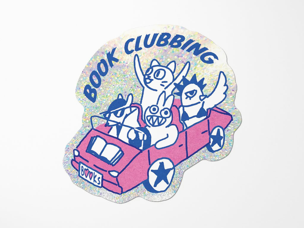 Book Clubbing Vinyl Sticker