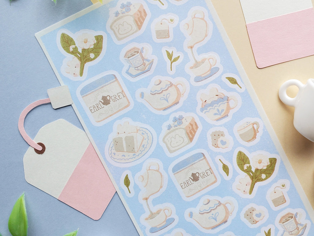 Bunny Tea Party Sticker Sheet