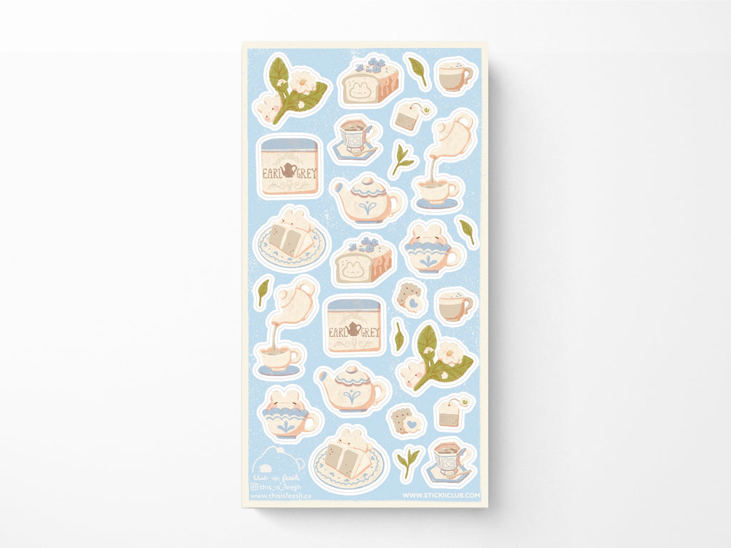 Bunny Tea Party Sticker Sheet