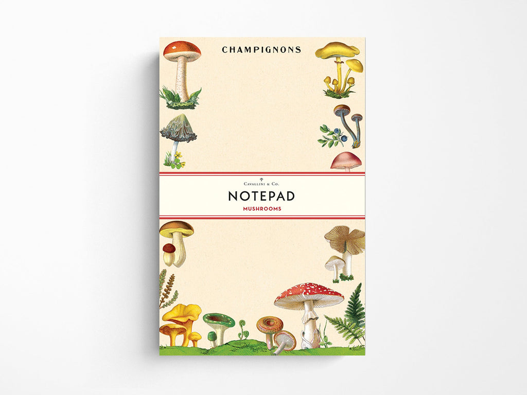 Cavallini Vintage Notepad - Mushrooms