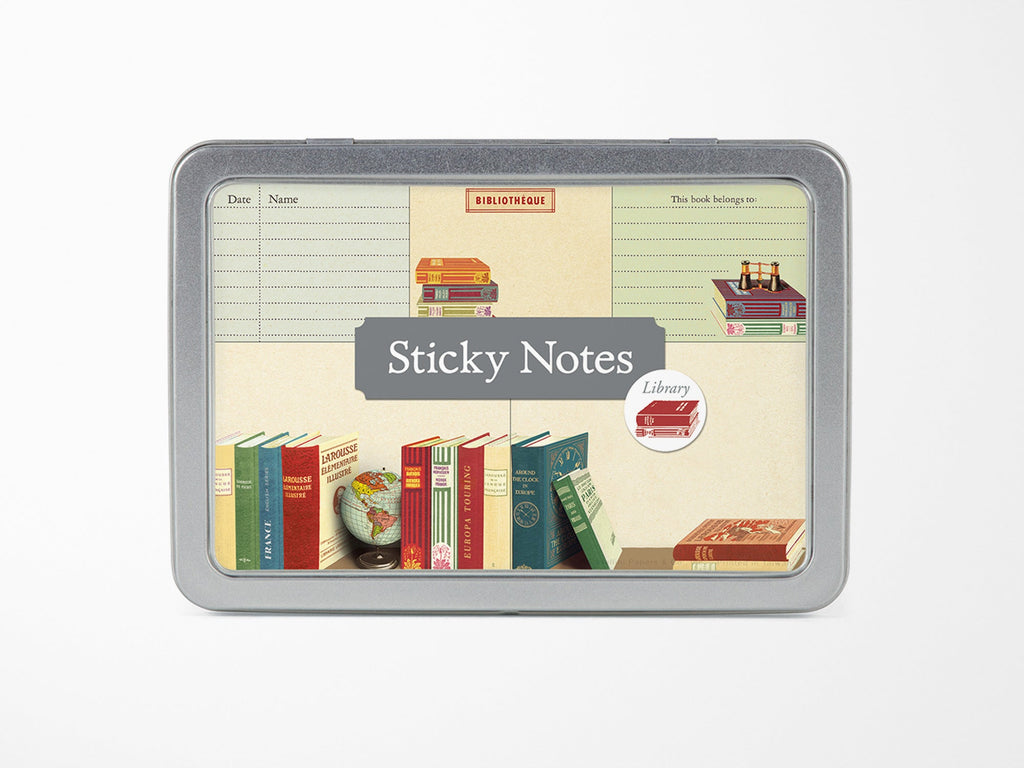 Cavallini Vintage Sticky Notes - Library Books