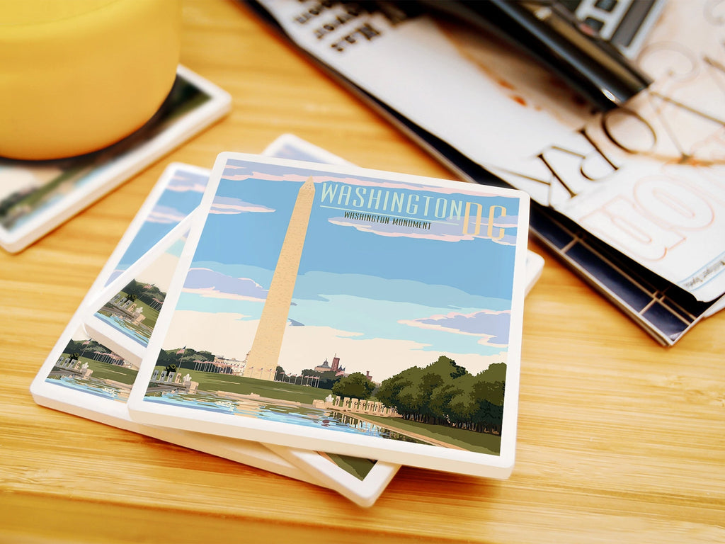 Coaster Washington Monument Blue Sky