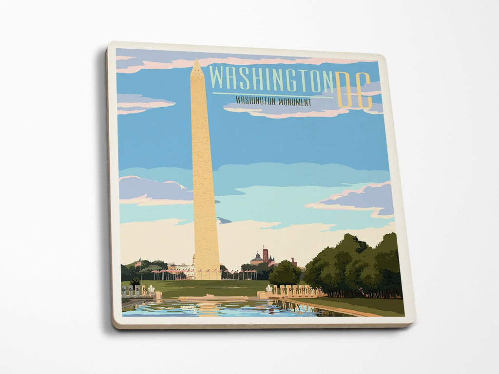 Coaster Washington Monument Blue Sky