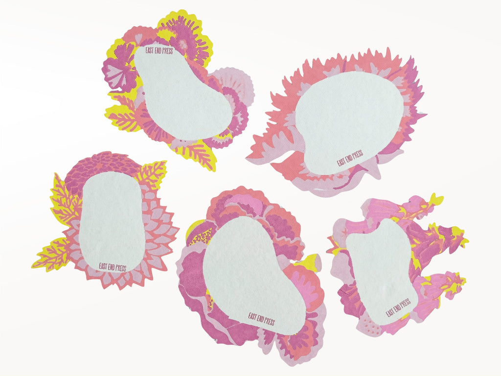 Die Cut Floral Notelet Set of 5