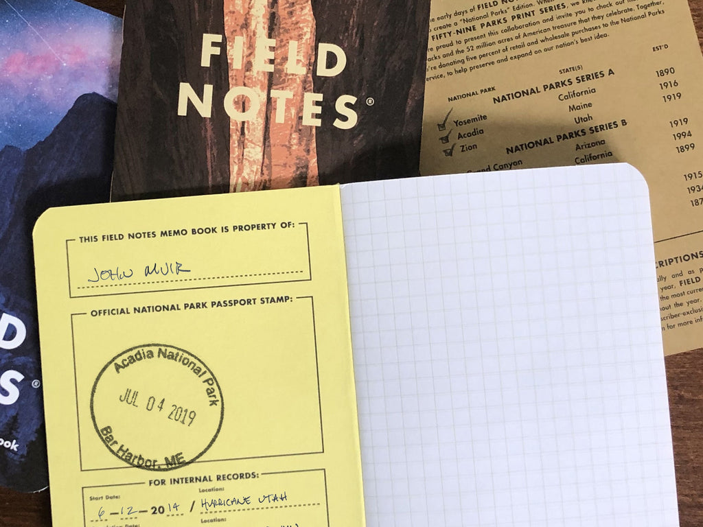 Field Notes National Parks Series E Memo Book Set of 3