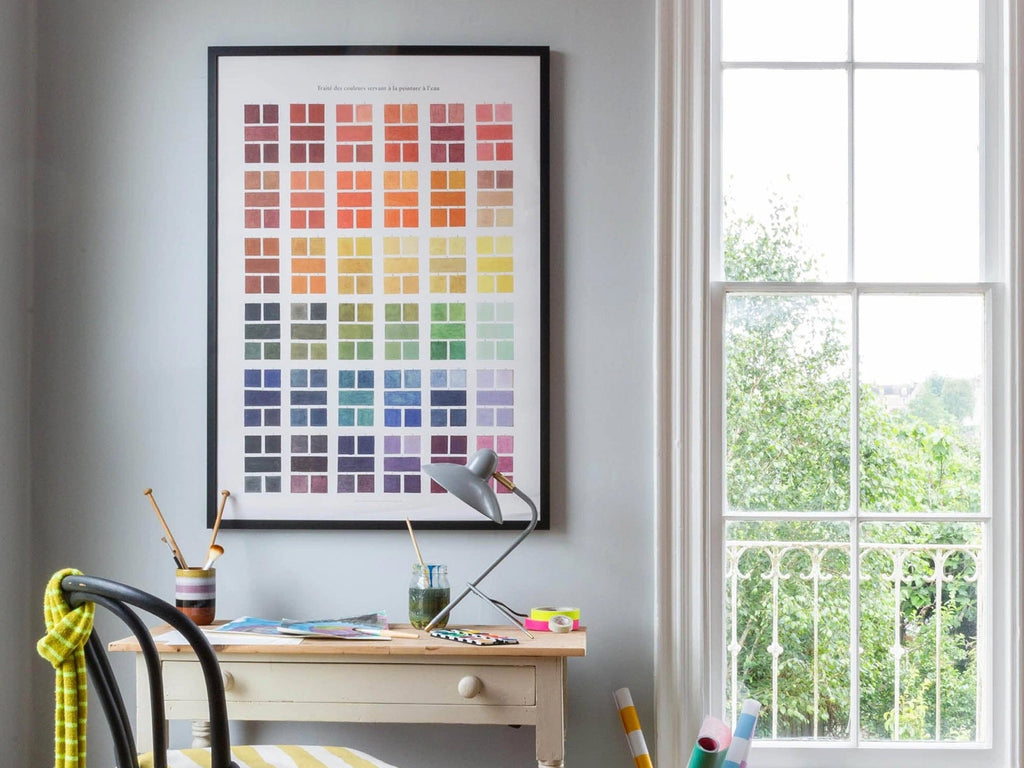 Framed Watercolour Swatches Fine Art Print