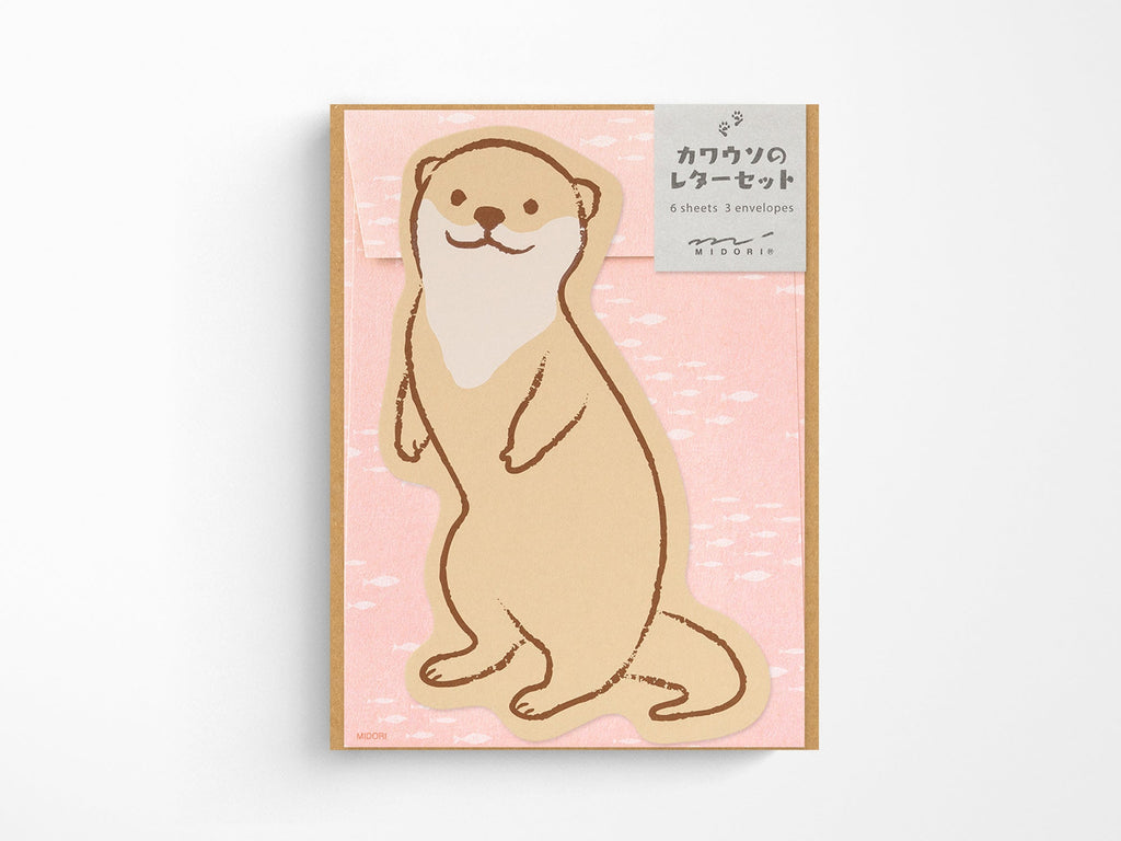 Midori Letter Set Die-Cut Otter