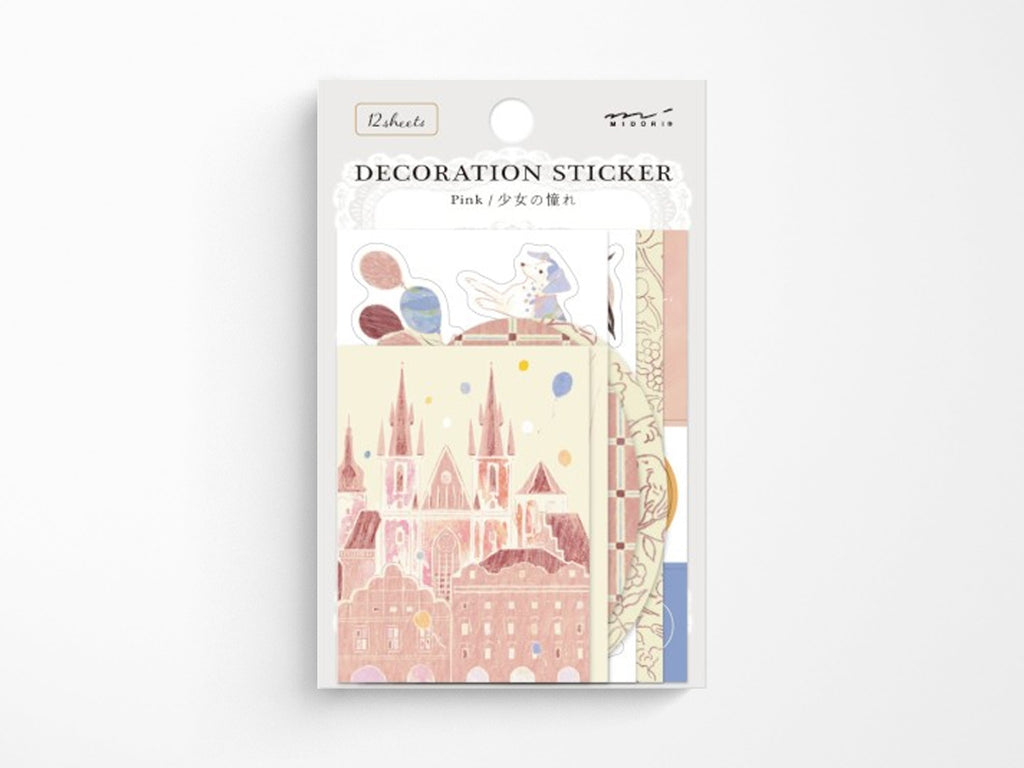 Midori Picture Book Stickers - Pink