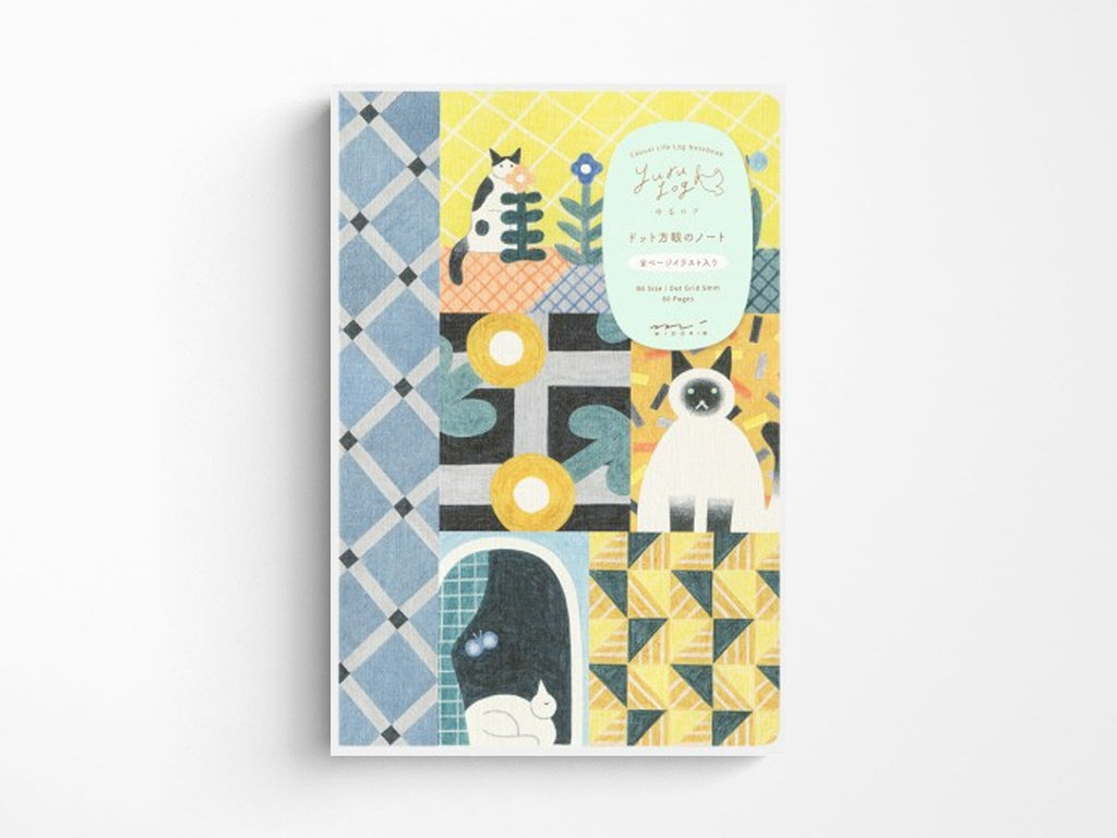 Midori Yuru Log Notebook B6 - Cats