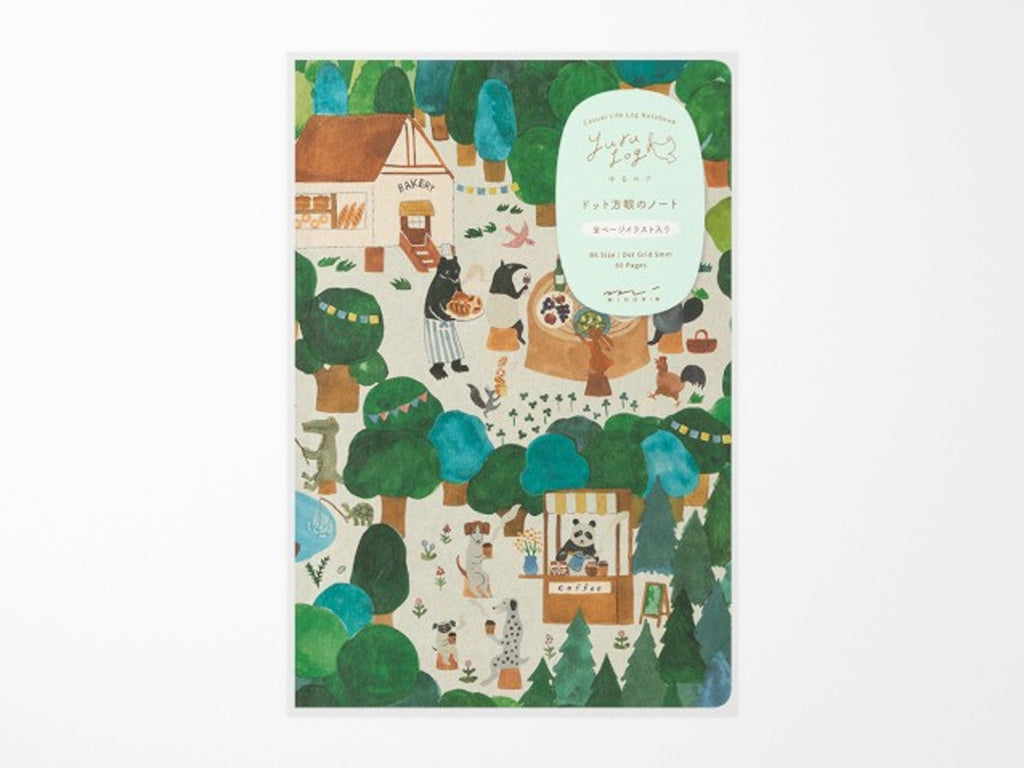 Midori Yuru Log Notebook B6 - Forest Animals