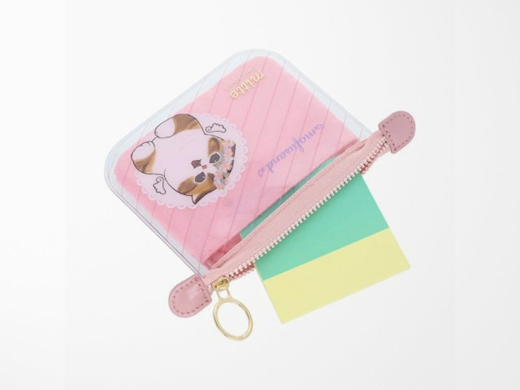 Mofusand Clear Mini Flat Pouch - Angel Nyan