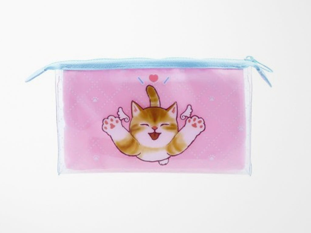 Mofusand Clear Pouch with Gusset - Angel Nyan