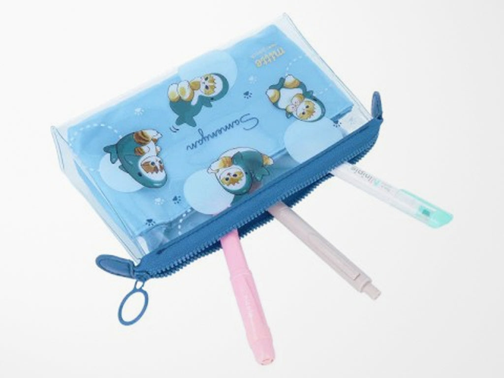 Mofusand Clear Pouch with Gusset - Sharkyan