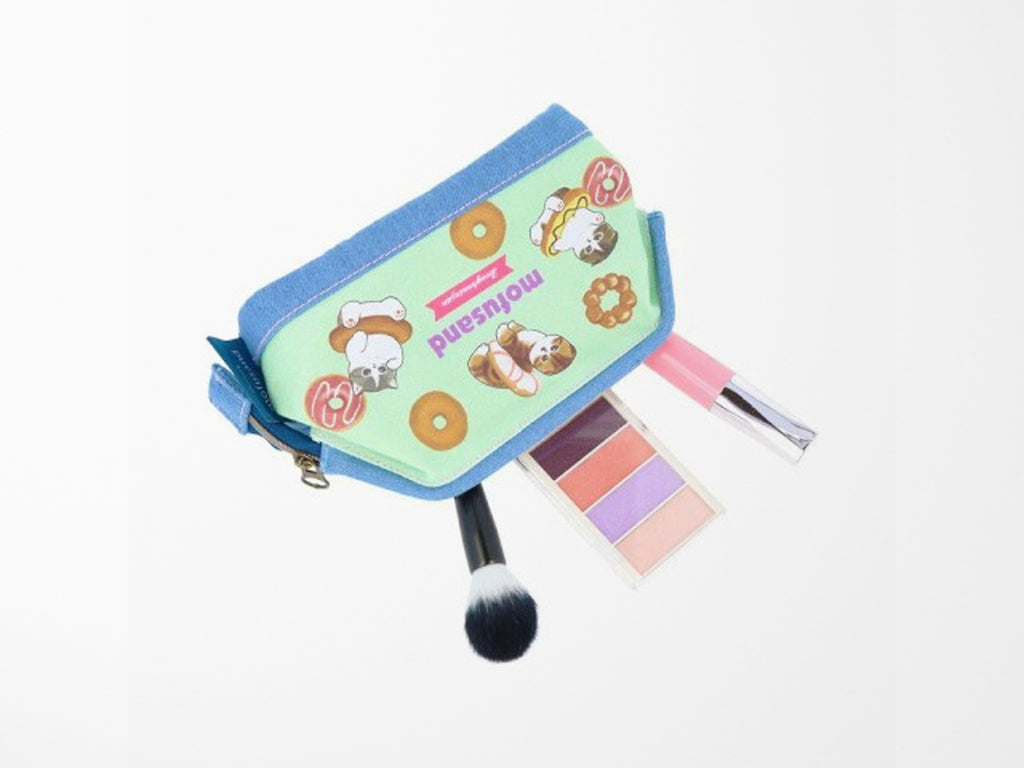 Mofusand Zipper Pouch - Denim Donut Cats