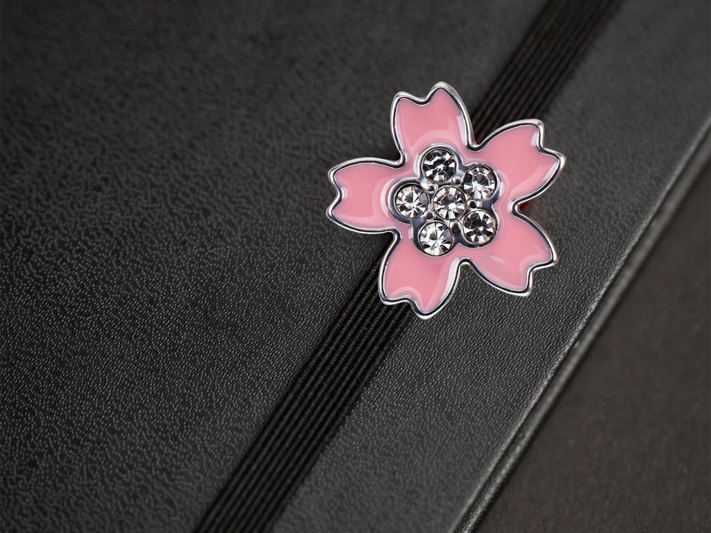 Moleskine 2025 Limited Edition Sakura Crystal Flower Pin