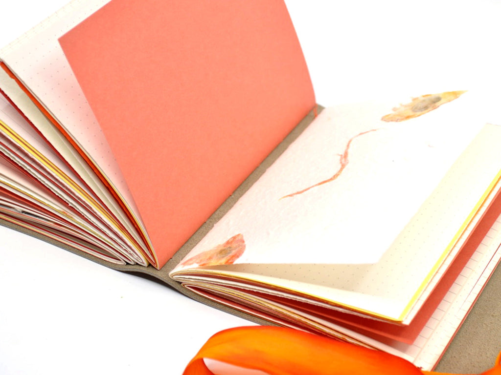 Orange Blossom One of a Kind Leather Journal