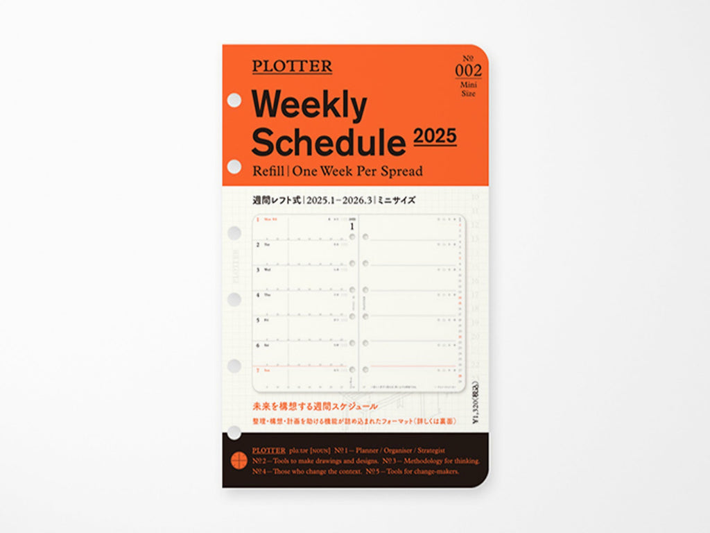 PLOTTER Refill Weekly Schedule 2025 - Mini Size