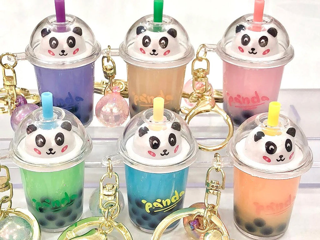 Panda Boba Tea Floaty Charm Keyring