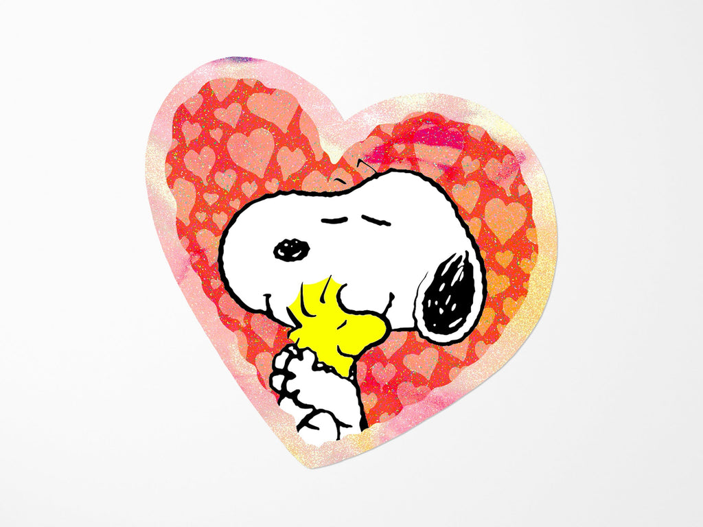 Peanuts Hologram Heart Vinyl Sticker