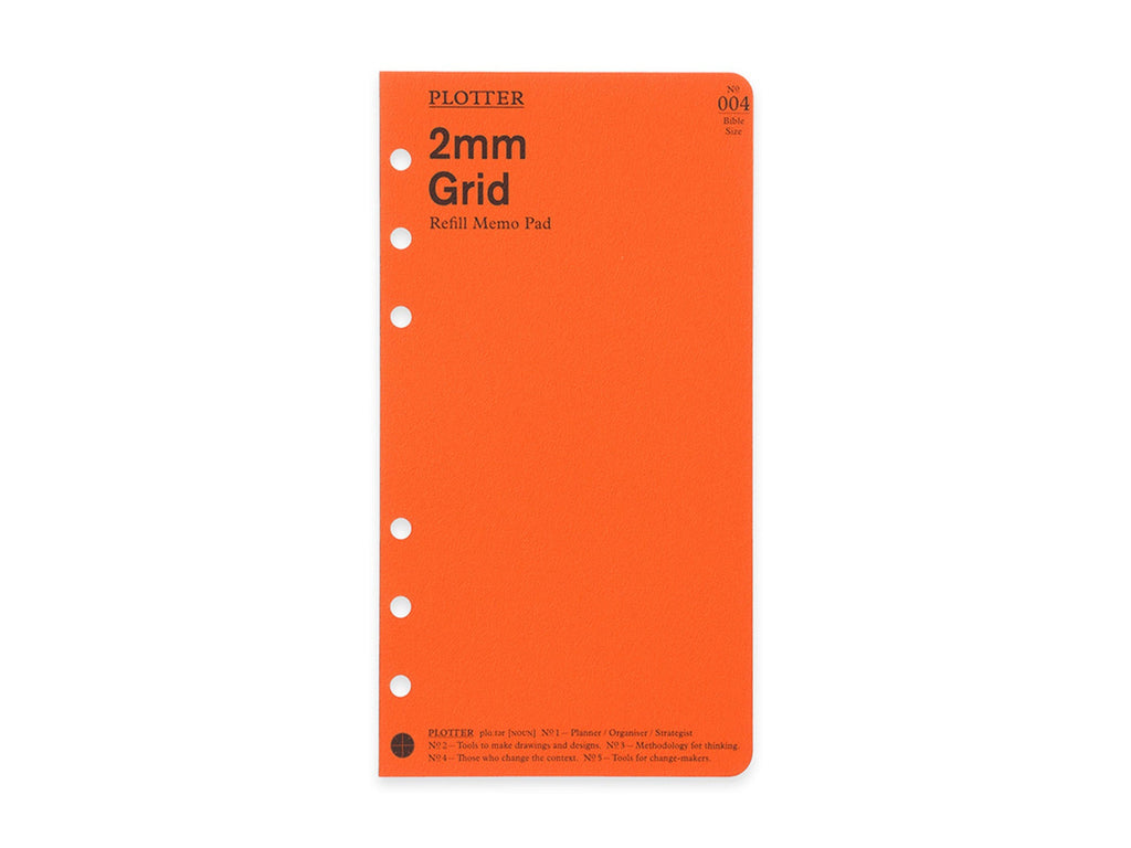 PLOTTER Refill Memo Pad 2mm Grid - Bible Size