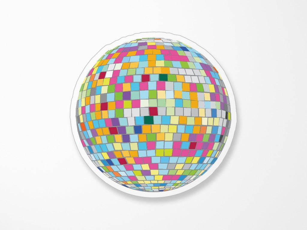 Rainbow Disco Ball Vinyl Sticker