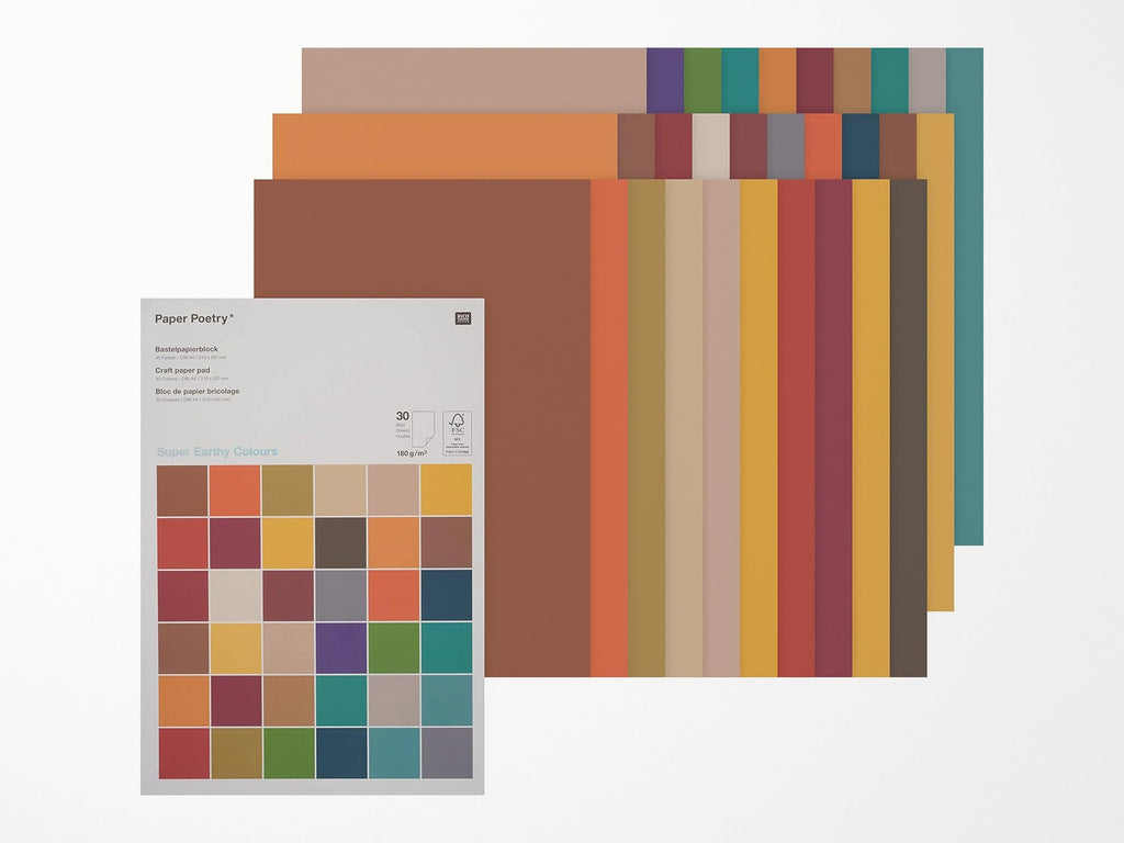 Rico Design Paper Pad, Earthy Colors