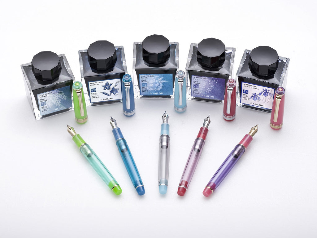 Sailor Pro Gear Slim Fountain Pen Set - Manyo Series - Grass