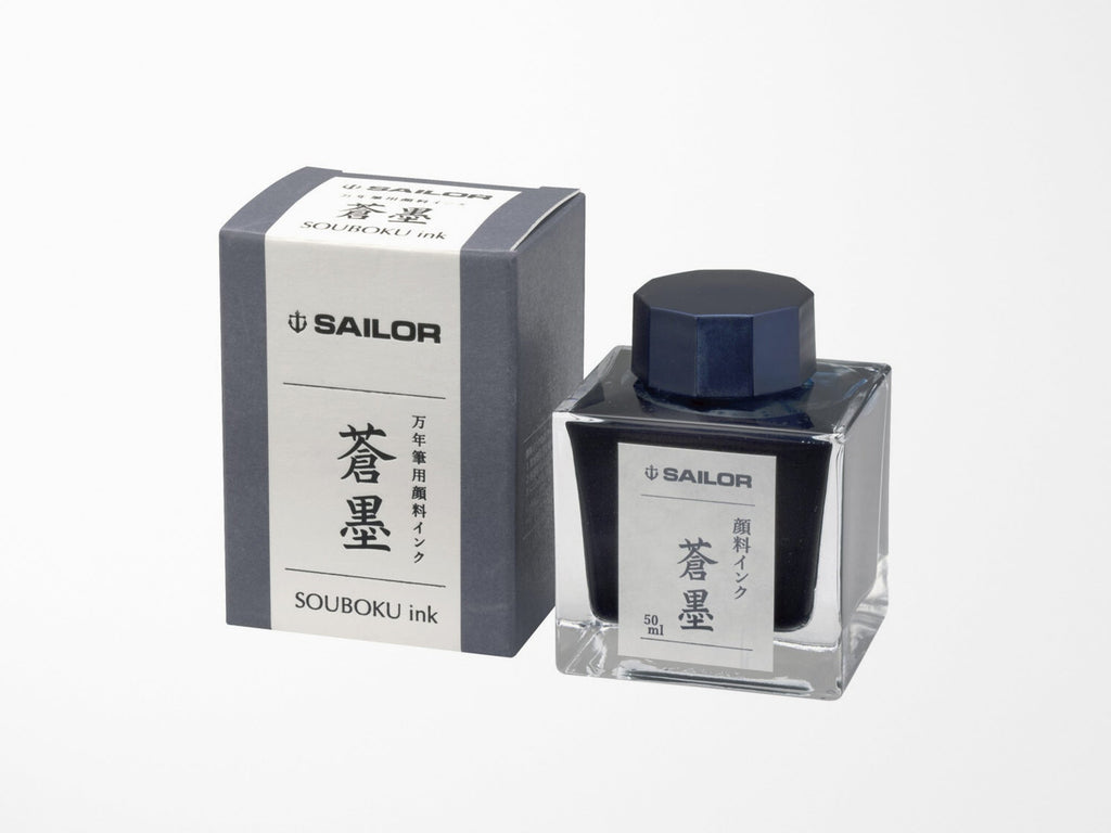 Sailor Souboku Pigment Bottled Ink - Deep Blue