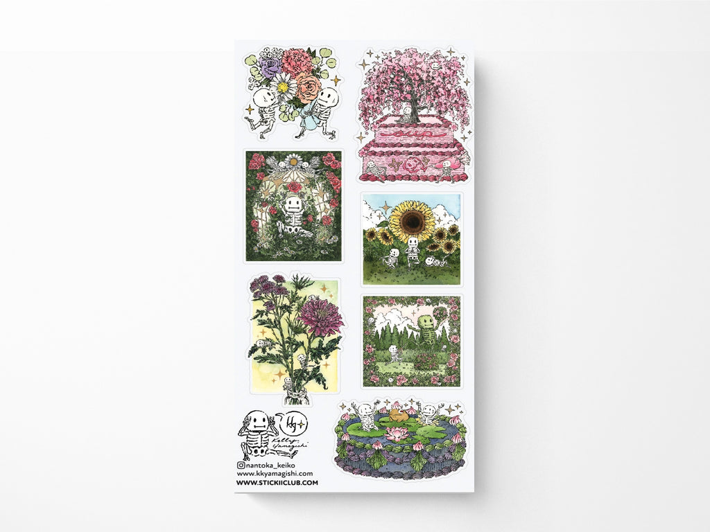 Skeleton Garden Sticker Sheet