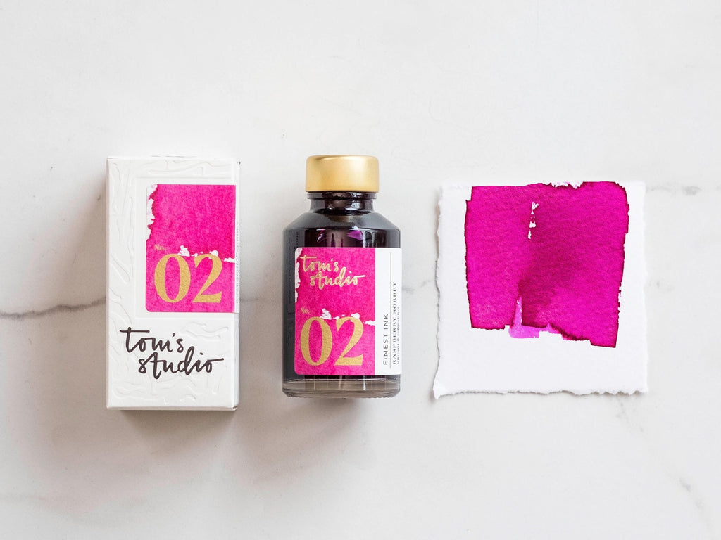 Tom's Studio Fountain Pen Ink - 02 Raspberry Sorbet