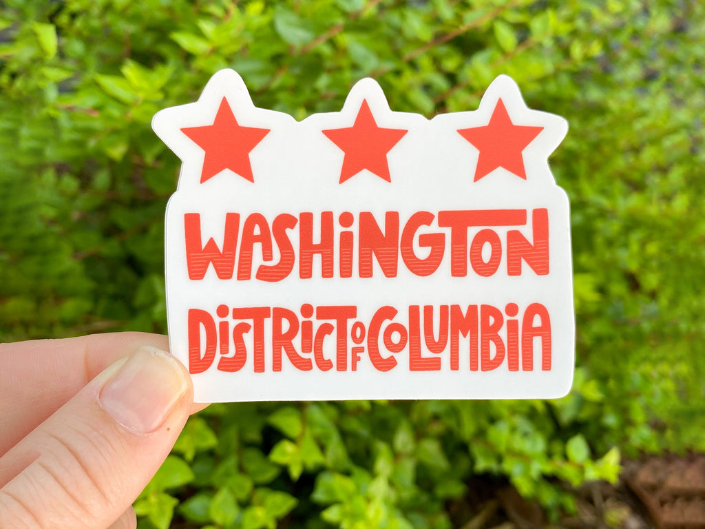 Washington DC Flag Vinyl Sticker