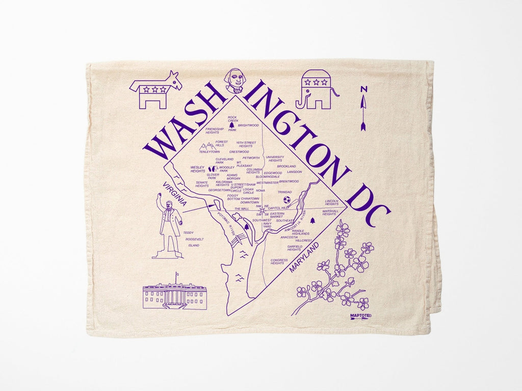 Washington DC Tea Towel - Natural