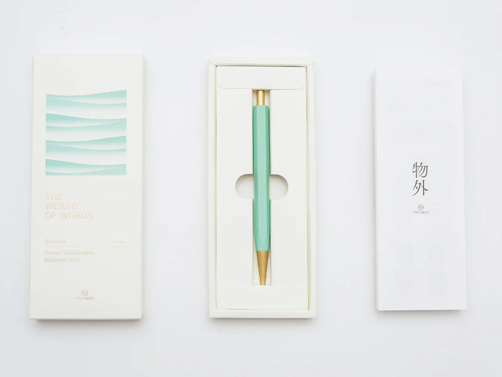 Ystudio Ocean Sustainable Ballpoint Pen - Teal Green