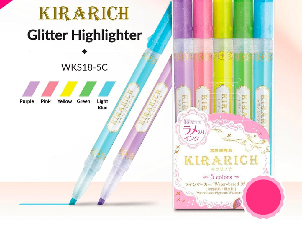 Zebra Kirarich Glitter Highlighter