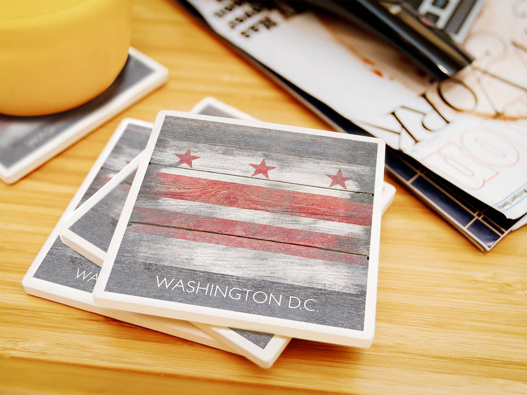 Coaster Washington DC Rustic Flag