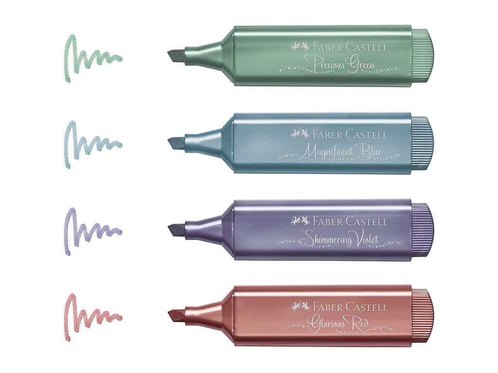 Faber Castell Metallic Highlighter Textliners, Set of 8