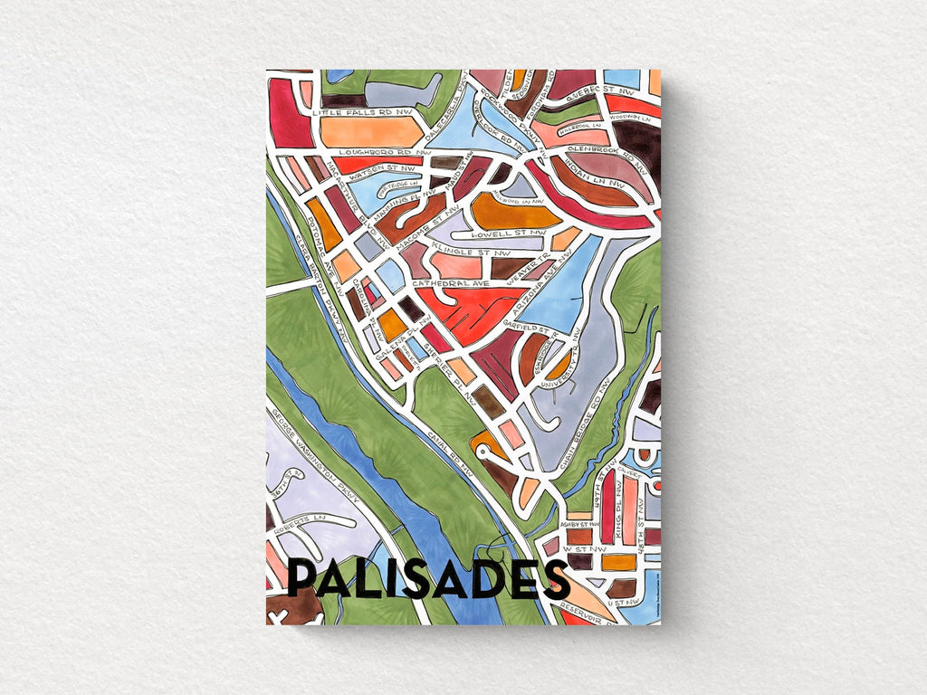 Palisades Art Map Greeting Card