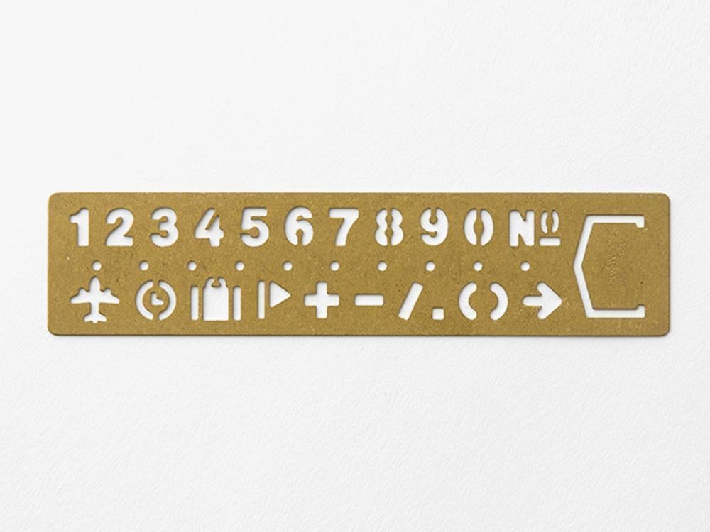 Brass Template Bookmark - Numbers