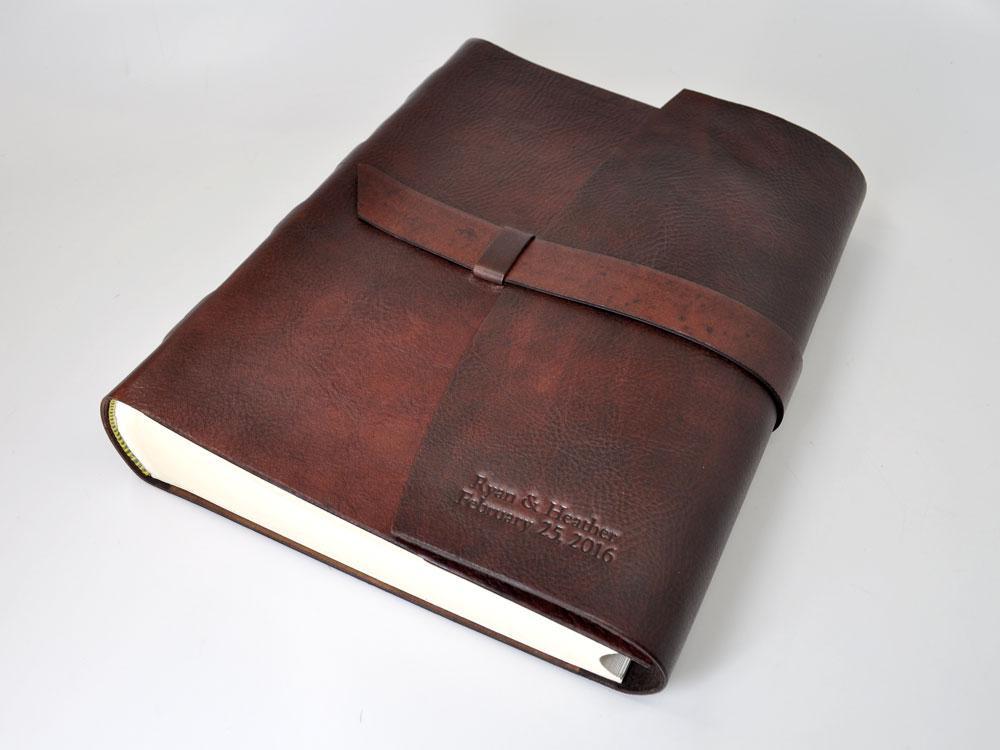 Max Latch Italian Rustic Leather Photo Album