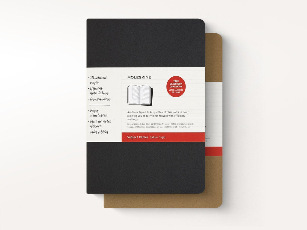 Moleskine Subject Cahier Journals Set of 2 - Black / Kraft