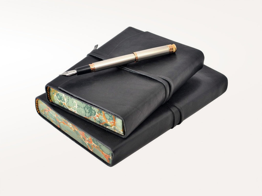 Roma Lussa Leather Journal - Black