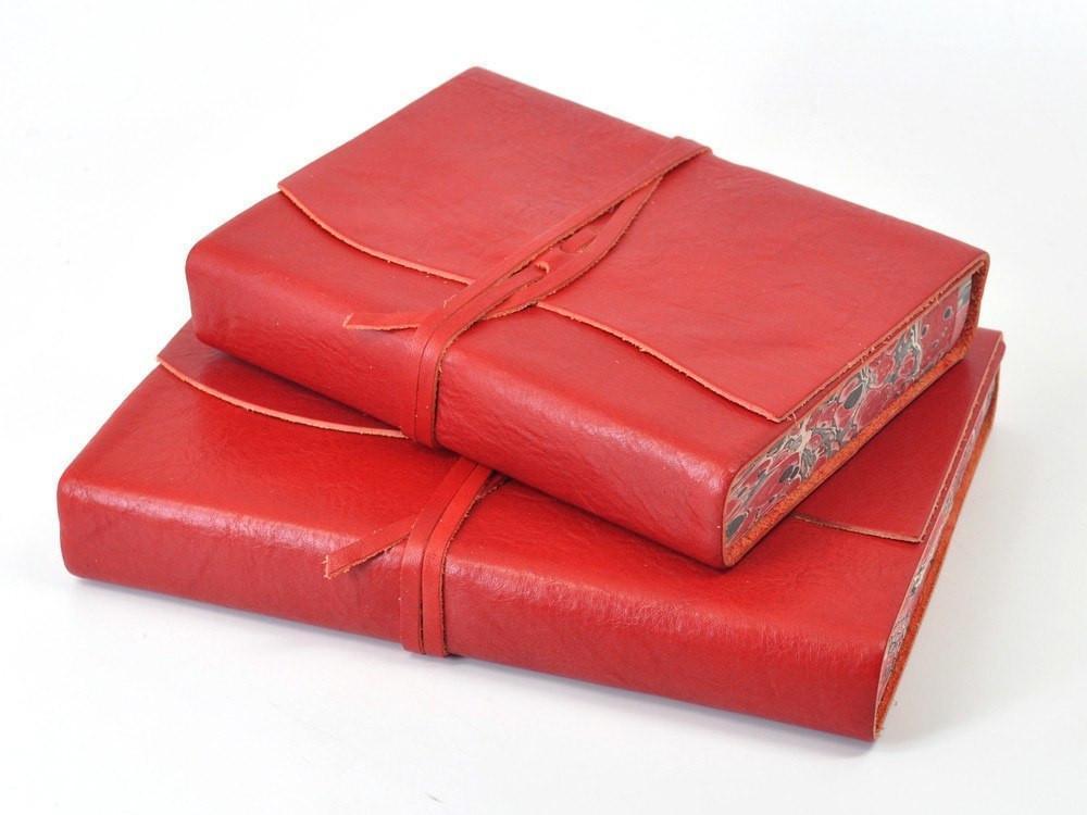 Roma Lussa Leather Journal - Red