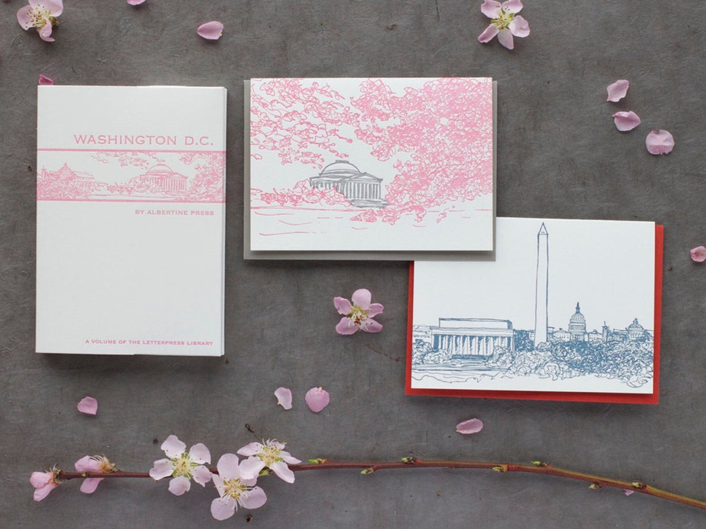 Washington DC Letterpress Library Note Set