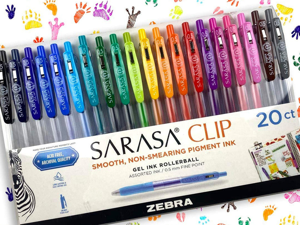 Zebra Sarasa Clip 0.5mm Gel Pens Set of 20